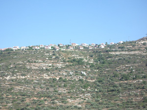 Colonie entre Ramallah et Qalqilia, Palestine