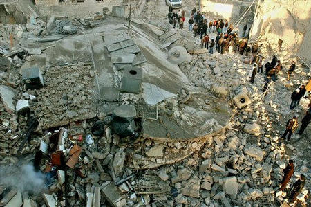 Naplouse, destruction d'immeubles